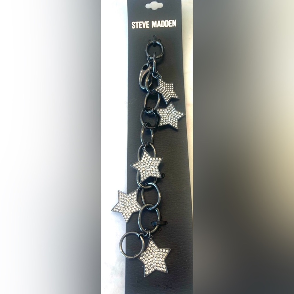 Steve Madden Jewelry Stevemadden Gun Metal Star Design Bracelet Black/silver